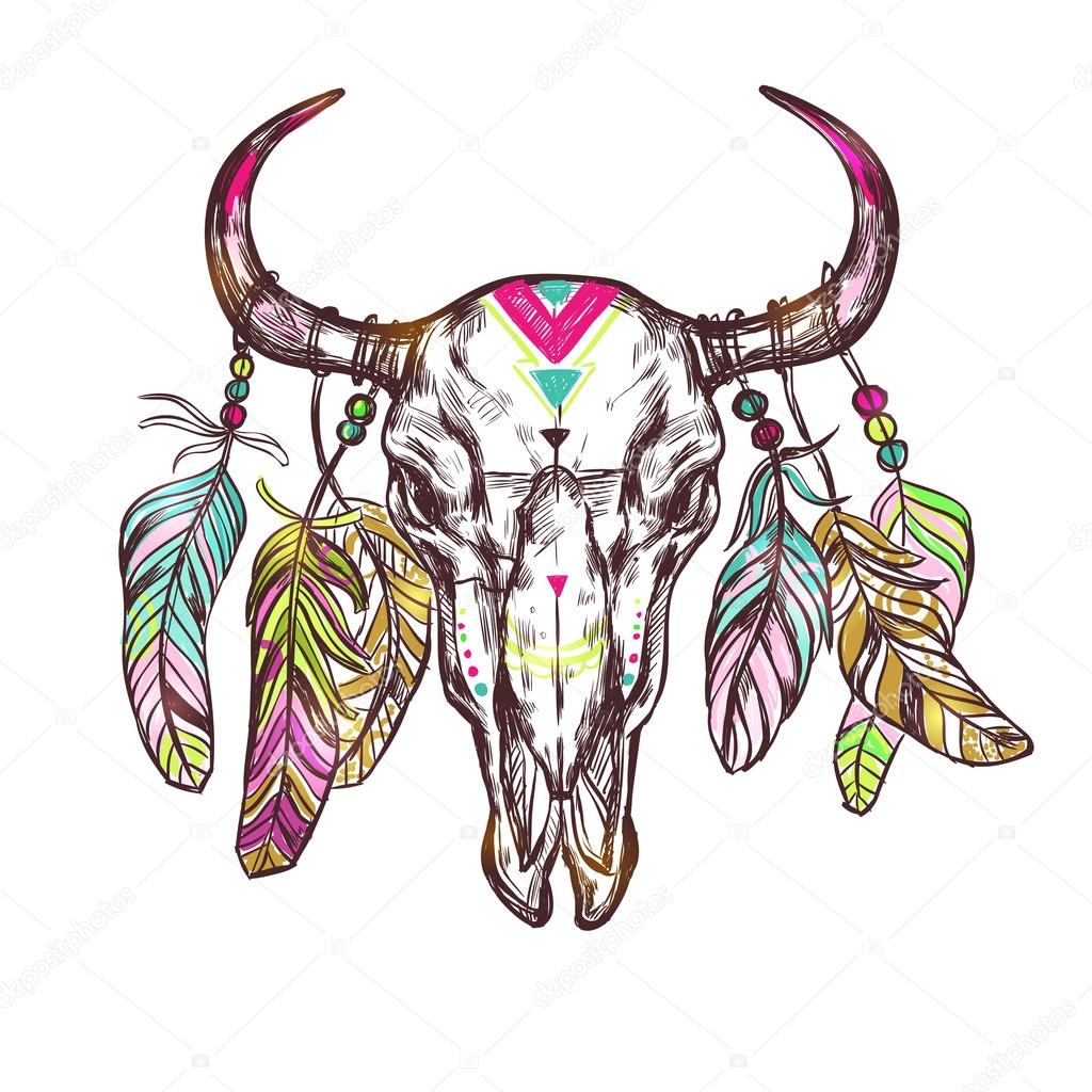 Skull Drawn Flowers Boho Stock Vector Image by ©Mogil #125231726 Skull Drawn Flowers Boho Stock Vector Image by ©Mogil #125231726