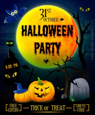 Cadılar Bayramı Parti Posteri