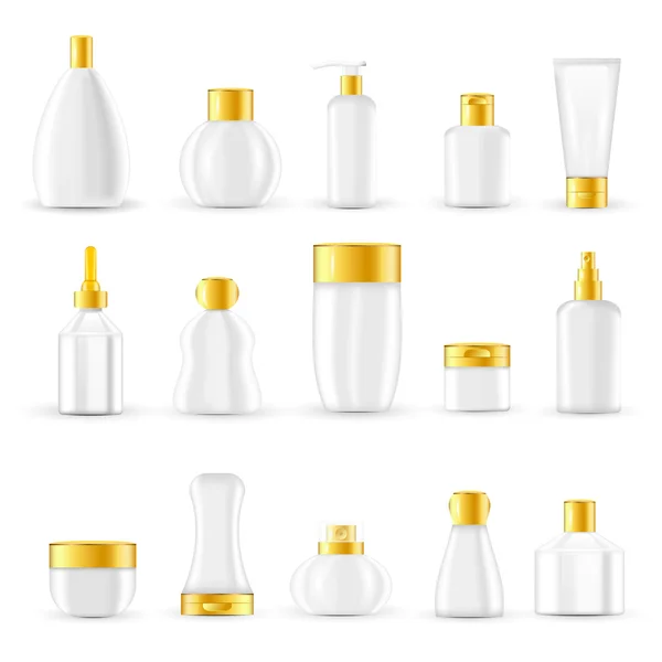 Conjunto de design de embalagem cosmética —  Vetores de Stock