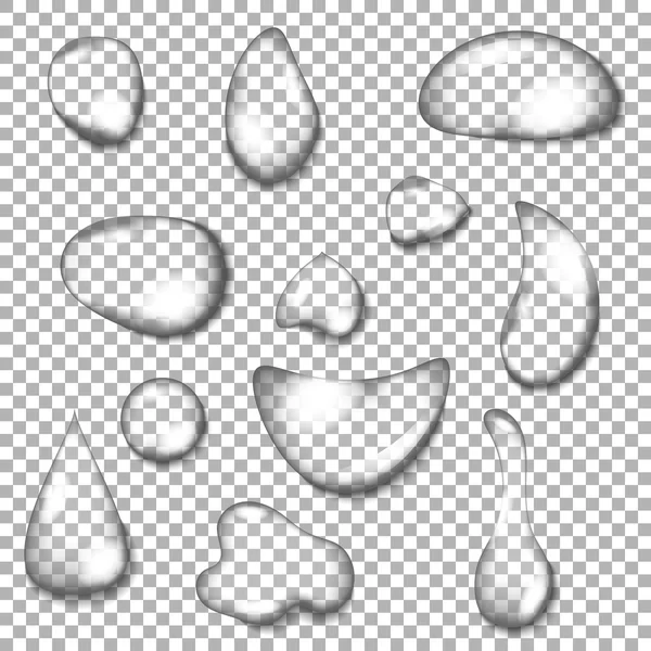 Set de gotas de agua — Vector de stock