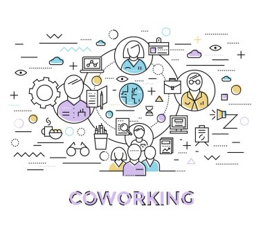 Coworking Line Art