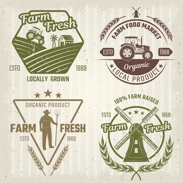 Logotipos de estilo retro fazenda —  Vetores de Stock