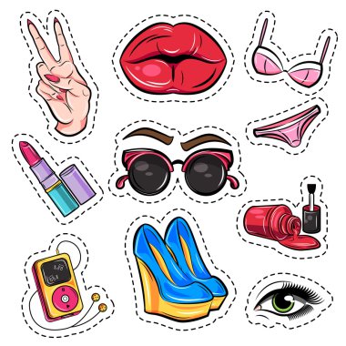 Moda yama komik Stil kümesi