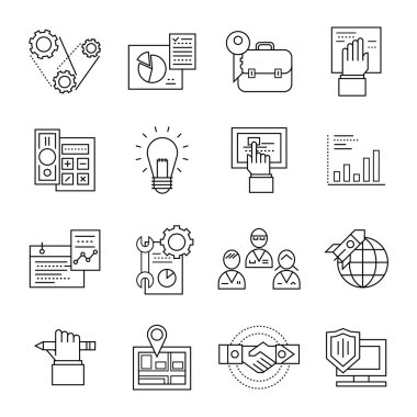 Montaj hattı Icon Set