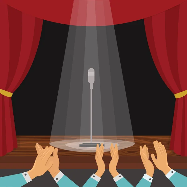 Clapping Of Spectators Illustration — Stock Vector