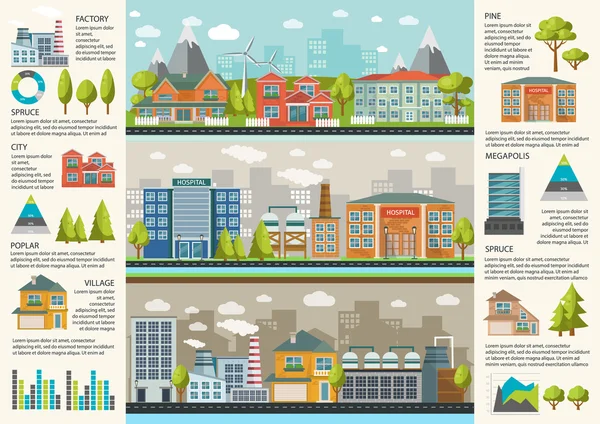 Urbanity Infographics Template — Διανυσματικό Αρχείο