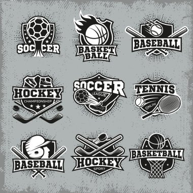 Spor ve yarışmalar Retro tarzı logoları
