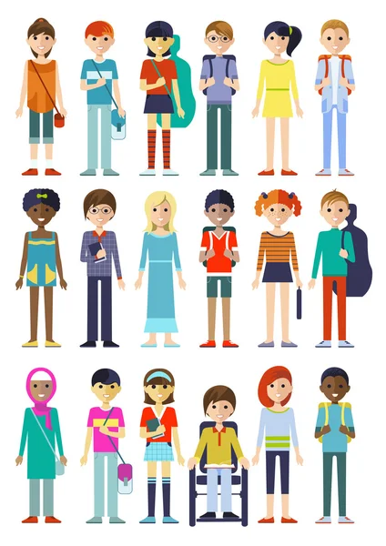 Personnages de personnages pour enfants — Image vectorielle