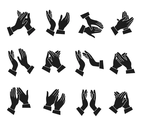 Klappen handen Icons Set — Stockvector