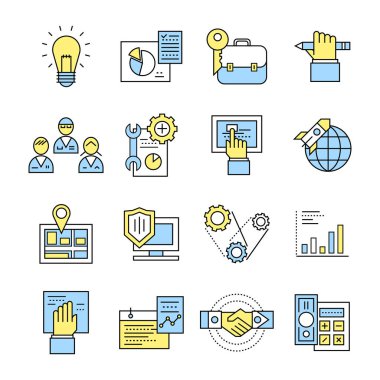 Derleme Icon Set renkli