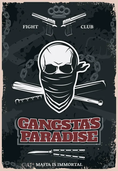 Plakat raj gangsterów — Wektor stockowy