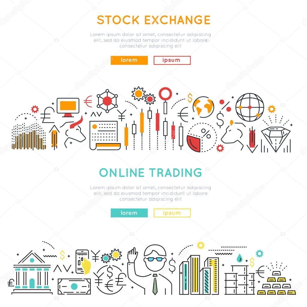 Stock Market Linear Banners