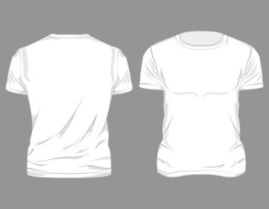 Beyaz erkek T-shirt tasarım