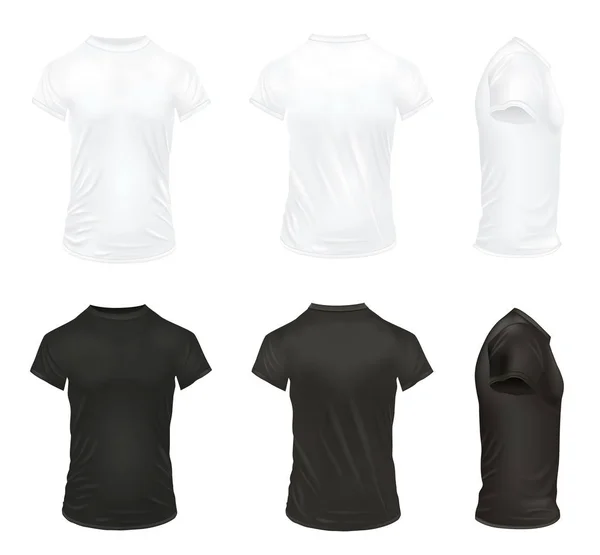 Conjunto de ícones de camiseta realista —  Vetores de Stock
