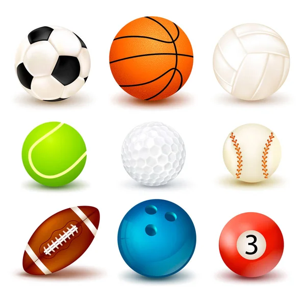 Набор значков мяча — стоковый вектор