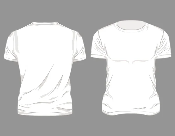 Bianco Maschio T-shirt Design — Vettoriale Stock