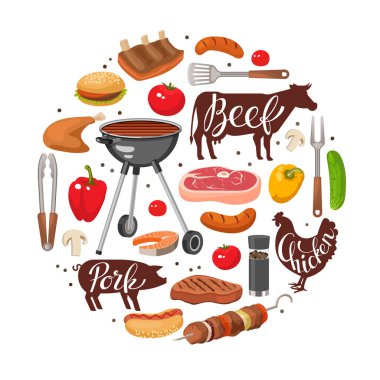 Barbekü Essentials yuvarlak kompozisyon