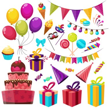 doğum günü partisi Icon set