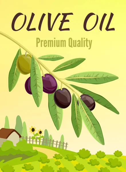 Affiche de couleur olive — Image vectorielle