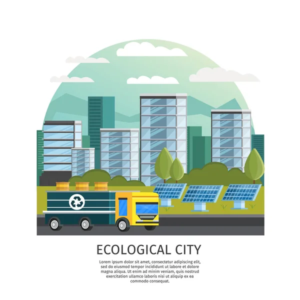 Ökológiai városkoncepció — Stock Vector