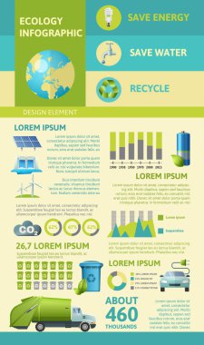Ekoloji düz dikey Infographics