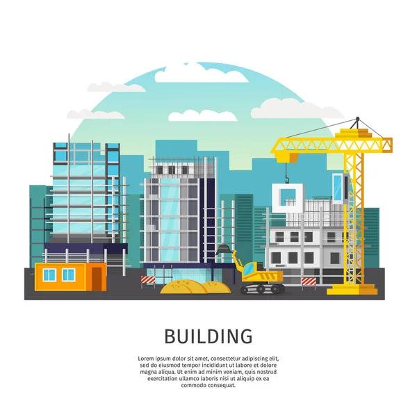 Orthogonale gebouwontwerp werk — Stockvector