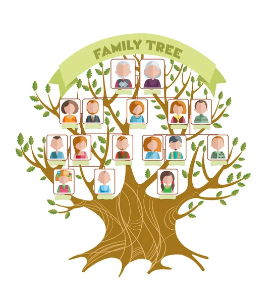 Conceito de árvore genealógica —  Vetores de Stock