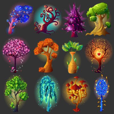 Çizgi film doğal Icon Set