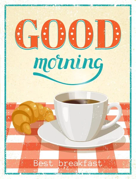 Goedemorgen poster — Stockvector