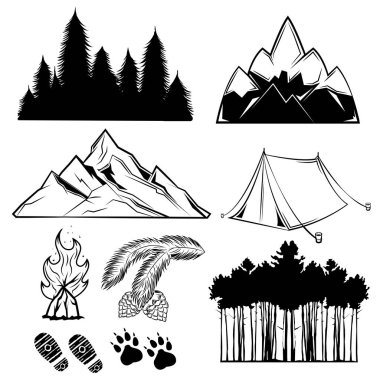 Orman dövme öğe kümesi