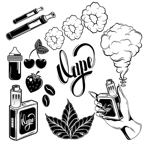 VAPE Icon Set — Stock Vector