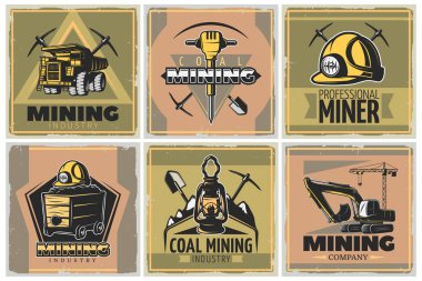 Madencilik Sanayi Poster Seti