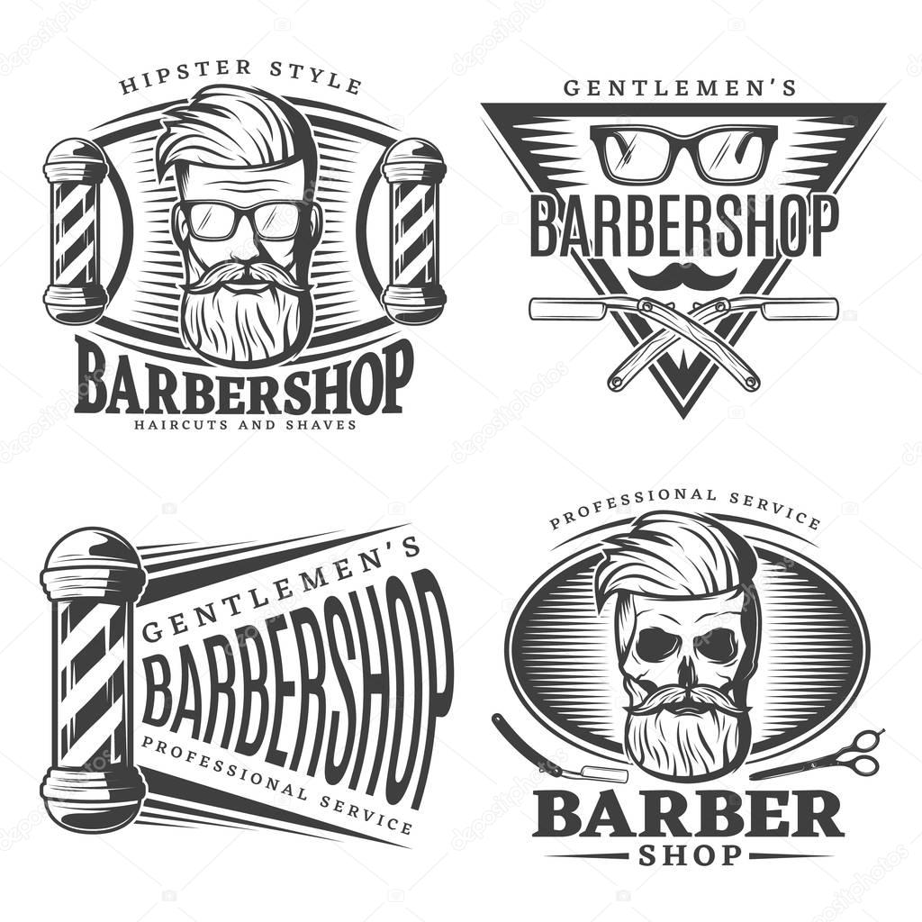 Barbershop Design Elements Set