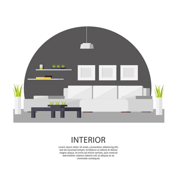 Interior Design sablon — Stock Vector