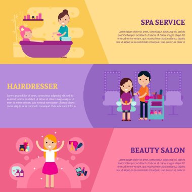 Güzellik yordamlar düz yatay Banner