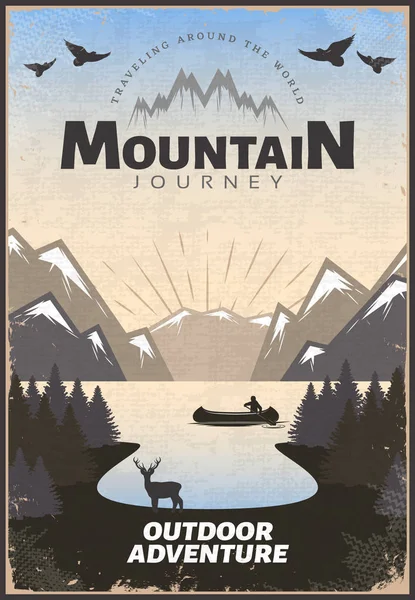 Mountain Travel poszter — Stock Vector