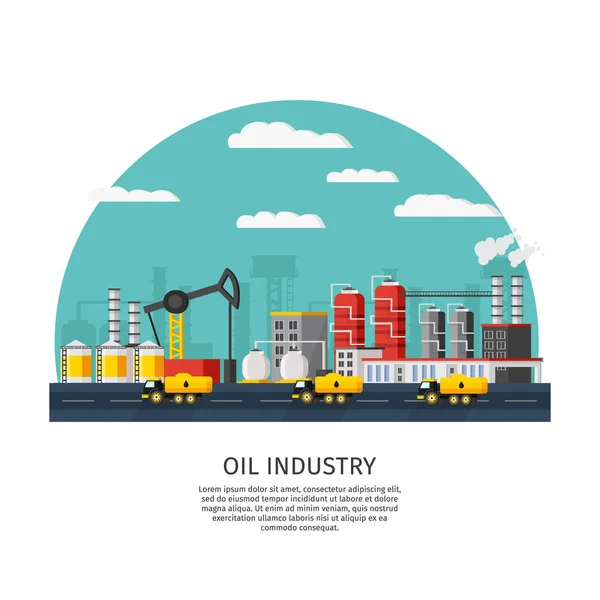 Plantilla de la industria petrolera — Vector de stock