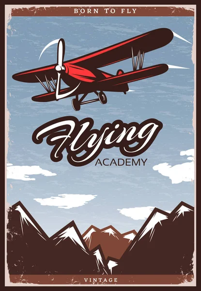 Cartel colorido de aviones — Vector de stock