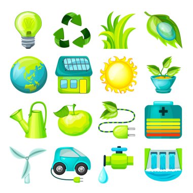 Ekolojik karikatür Icons Collection