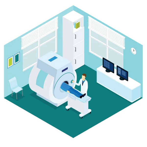 Mri 诊断程序等距概念 — 图库矢量图片