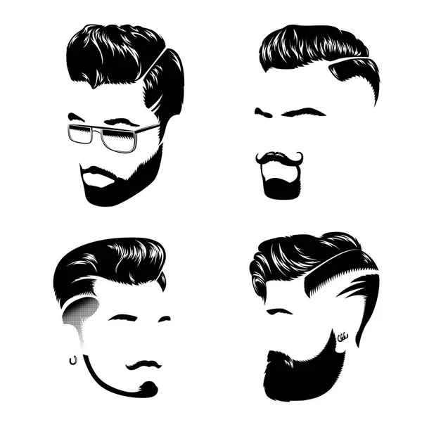 Coleção Man Hair Style —  Vetores de Stock