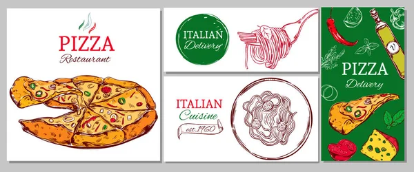 Італійський ресторан фірмового стилю шаблон — стоковий вектор
