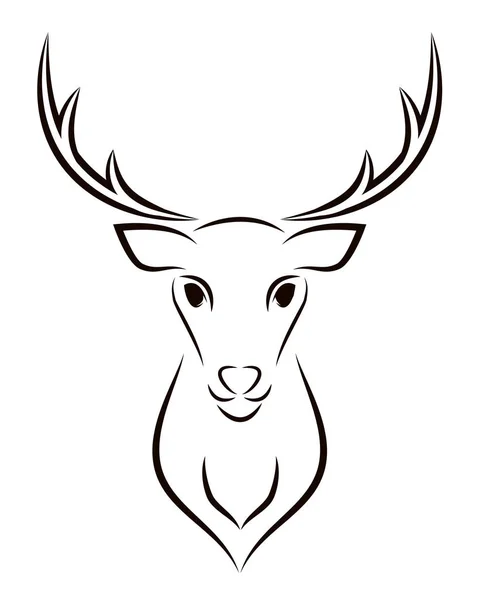 Hermosa cabeza de ciervo objeto — Vector de stock