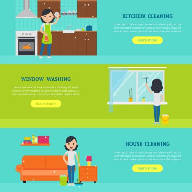 Temizlik hizmeti yatay Banner