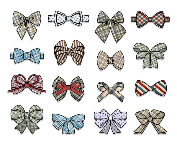 Collection d'arcs élégants colorés — Image vectorielle