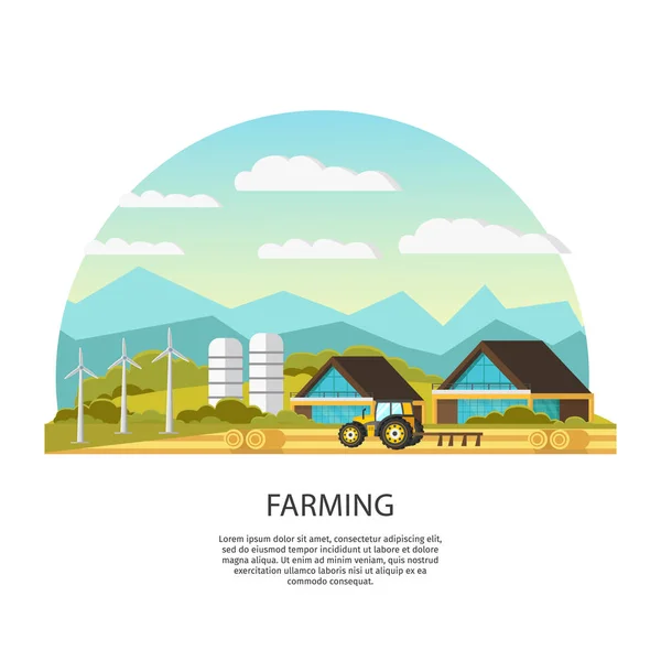 Moderní zemědělství šablona — Stockový vektor