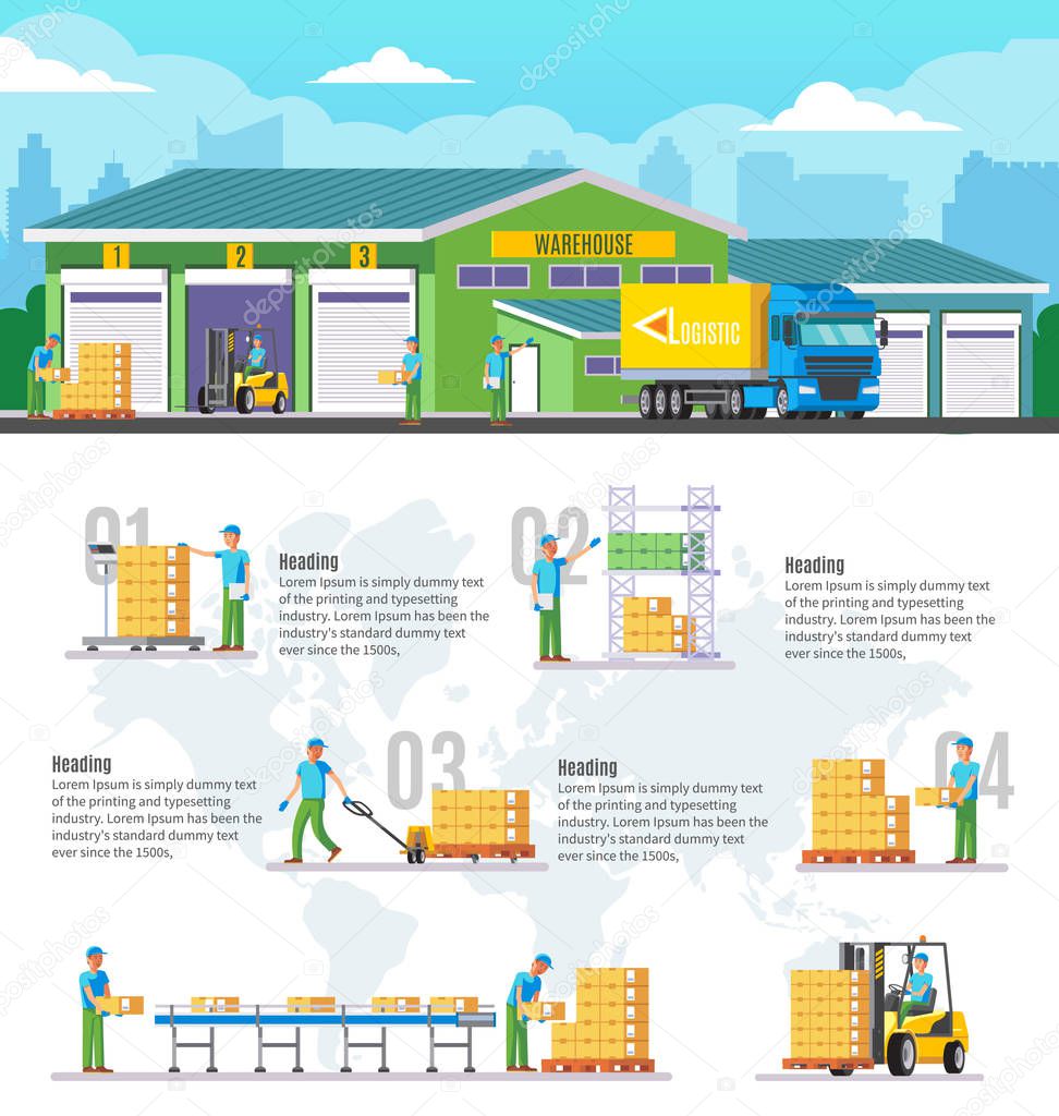 Logistic Warehouse Infographic