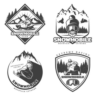 Vintage etkin boş amblem seti