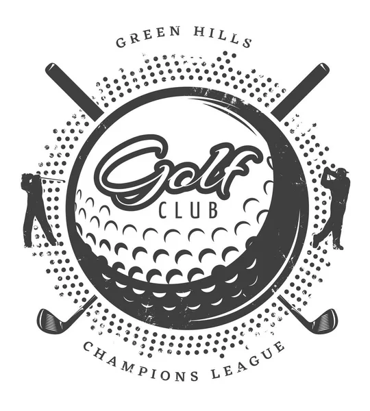 Vintage Golf logo — Stok Vektör