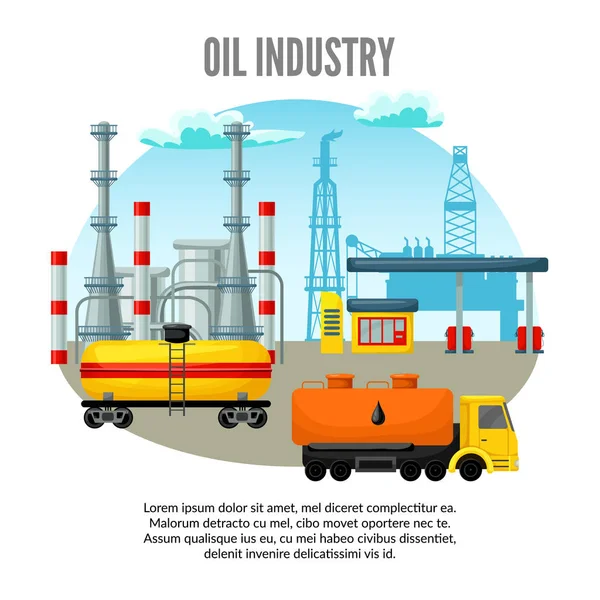 Modelo da indústria petrolífera — Vetor de Stock
